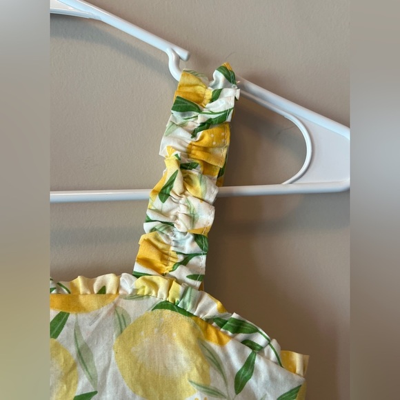 final price Cynthia Rowley Girls Size 7 Lemon Ruffle Sundress - Picture 5 of 9